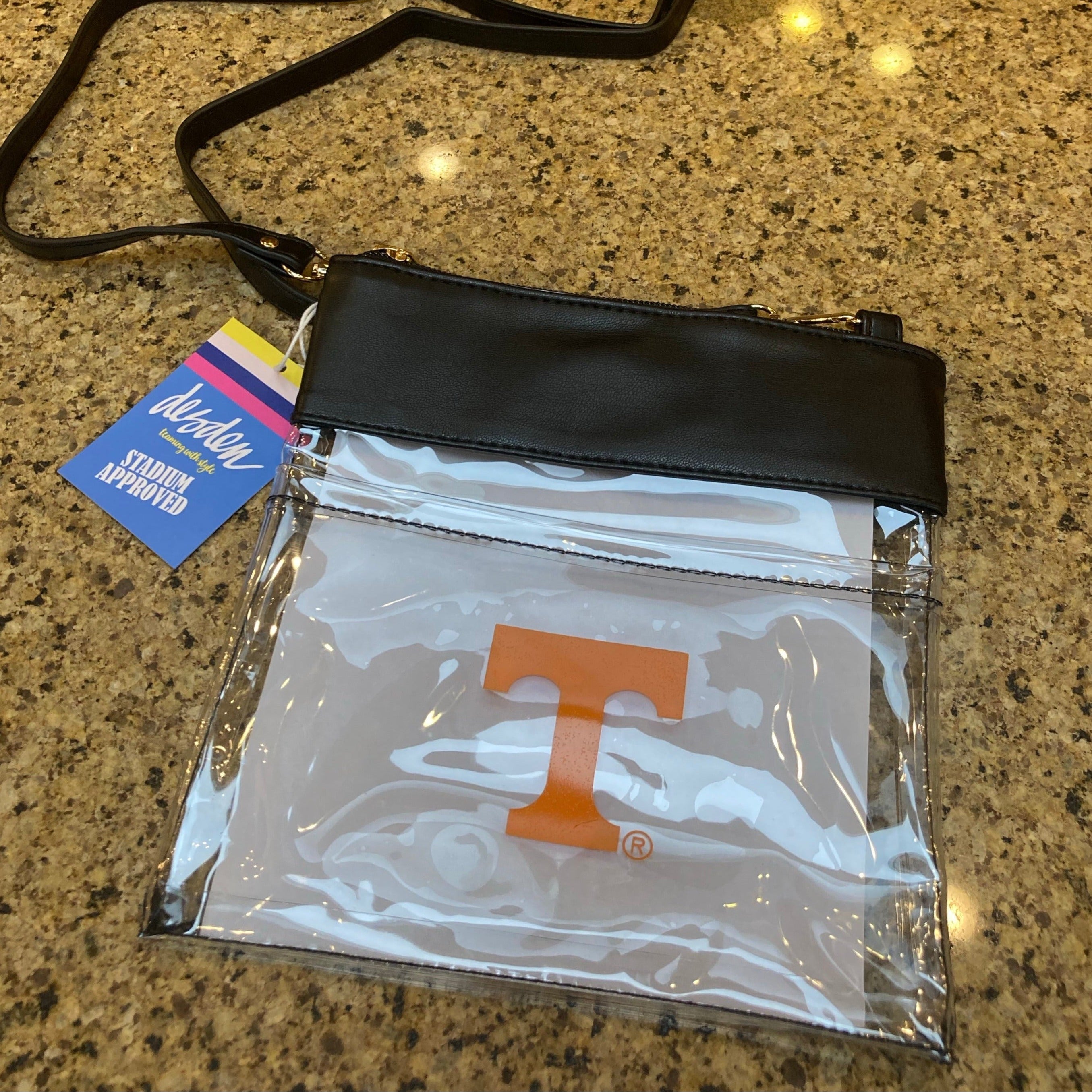 Clear T Crossbody Bag (black)